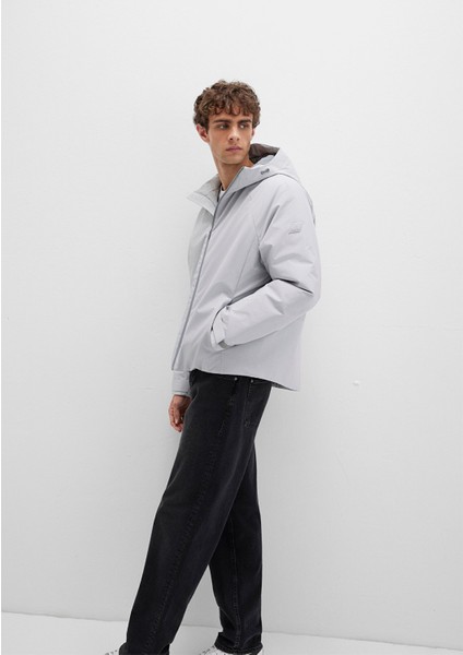 Su İtici Kapüşonlu Gri Mont 0110615-70075