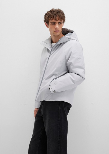 Su İtici Kapüşonlu Gri Mont 0110615-70075