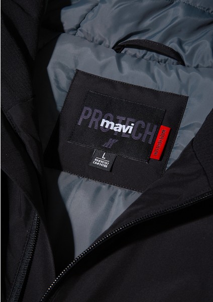 Su İtici Kapüşonlu Siyah Mont 0110615-71379