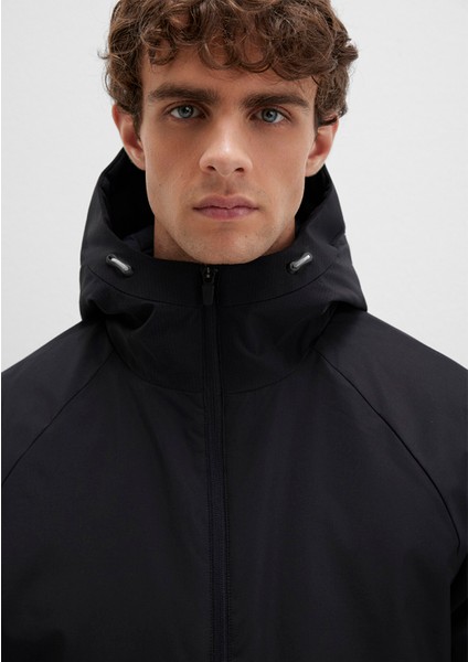 Su İtici Kapüşonlu Siyah Mont 0110615-71379
