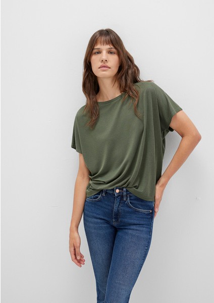 Lux Touch Tencel Tm Modal Yeşil Basic Tişört 167245-71551