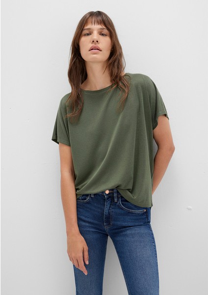 Lux Touch Tencel Tm Modal Yeşil Basic Tişört 167245-71551