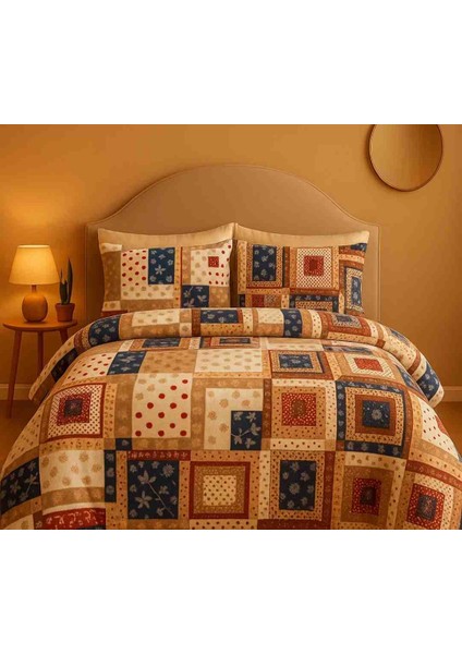 Comforter Çift Kişilik Yorgan Seti Renkli