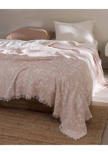 Fabrice Çift Kişilik %100 Pamuk Yatak Örtüsü - Somon fiyatları