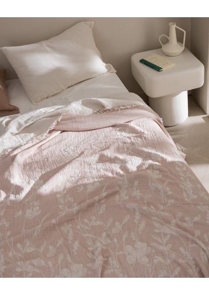 Fabrice Çift Kişilik %100 Pamuk Yatak Örtüsü - Somon modelleri