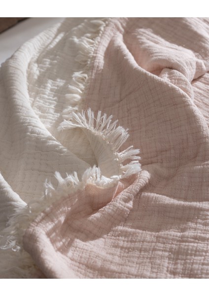 Fabrice Çift Kişilik %100 Pamuk Yatak Örtüsü - Somon indirimleri