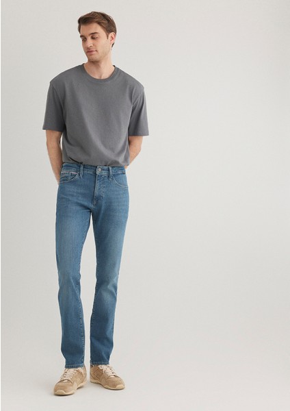 Jake Krmzbyz Mavi Premium Puslu Vintage Mavi Jean Pantolon 0042285192