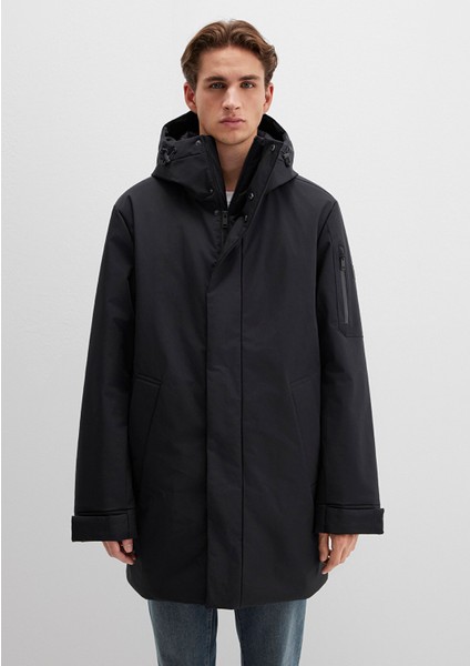Mavi Black Kapüşonlu Siyah Parka 0110256-900