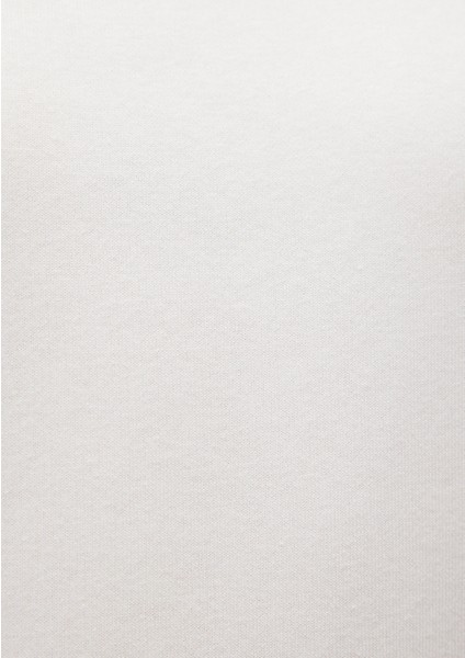 Bisiklet Yaka Beyaz Basic Sweatshirt 1610198-70057