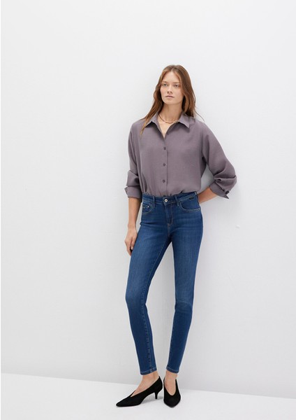 Tess Gold Premium Indigo Mavisi Jean Pantolon 100328-82232