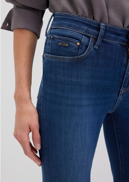 Tess Gold Premium Indigo Mavisi Jean Pantolon 100328-82232