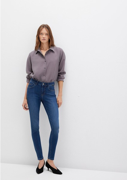 Tess Gold Premium Indigo Mavisi Jean Pantolon 100328-82232