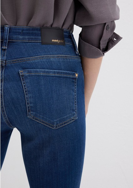 Tess Gold Premium Indigo Mavisi Jean Pantolon 100328-82232