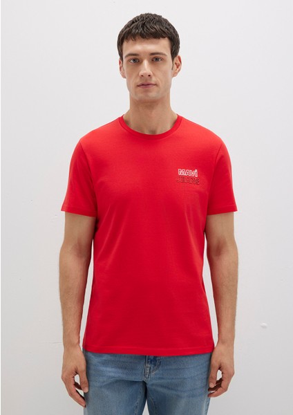 Mavi Jeans Baskılı Kırmızı Tişört 066841-33099