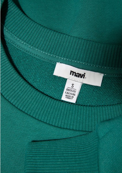 Mavi Logo Baskılı Yeşil Sweatshirt 1S10372-71918