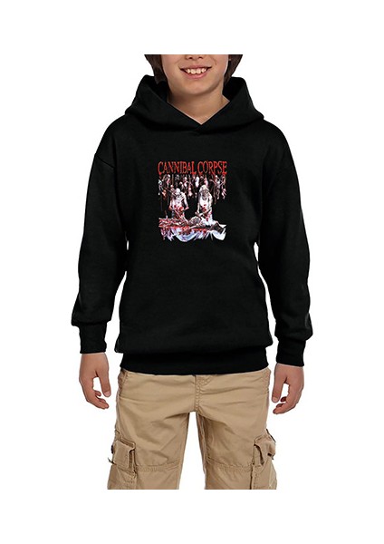 Cannibal Corpse Essential Siyah Çocuk Kapşonlu Sweatshirt