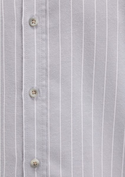 Çizgili Gri Gömlek 0211709-91016