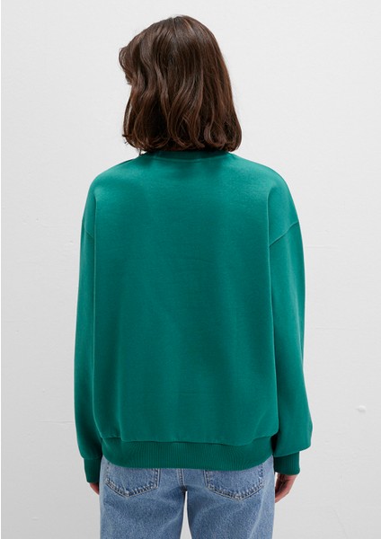 Mavi Logo Baskılı Yeşil Sweatshirt 1S10372-71918