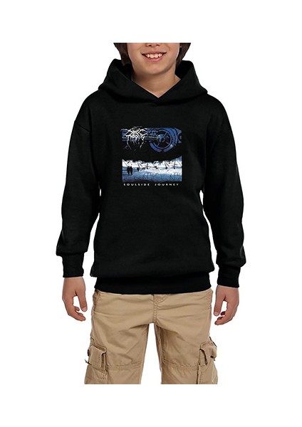 Darkthrone Soulside Journey Siyah Çocuk Kapşonlu Sweatshirt