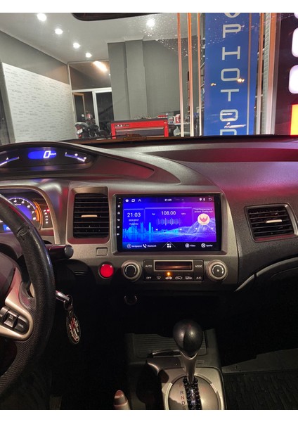 Honda Cıvıc Fd6 2006-12 9" Uyumlu Android Multimedia Gerçek 4/64 Kablosuz Carplay Geri Görüş Kameralı fırsatları