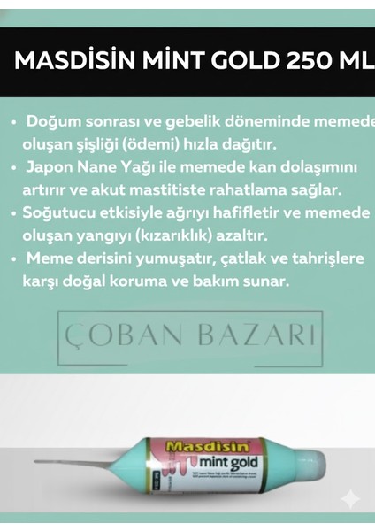 royal ilaç royal masdisin mint gold meme bakım kremi 250 ml