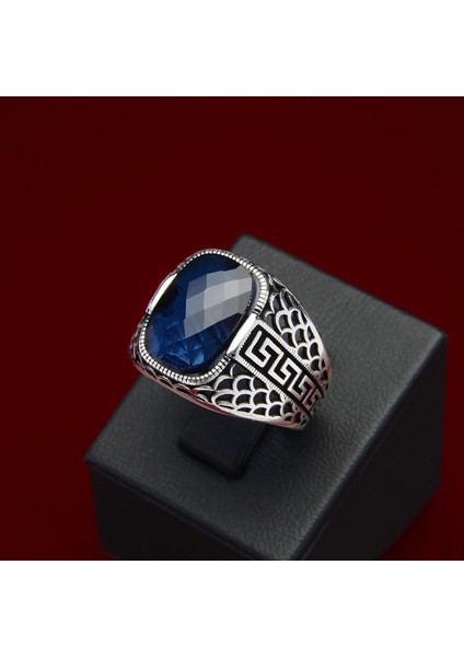 716B Safir Zirkon Gümüş Yüzük fiyatları