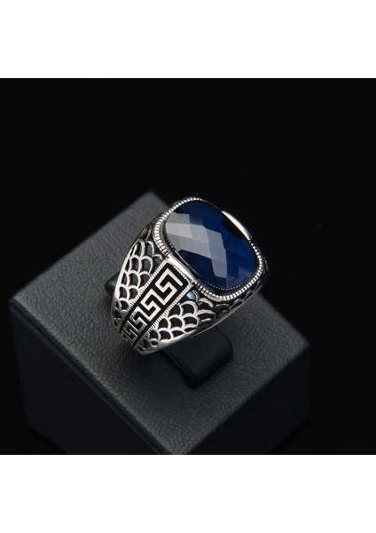 716B Safir Zirkon Gümüş Yüzük modelleri