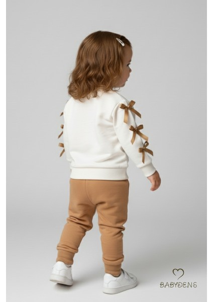 Baby Dens Babyden's Fiyonklu Kız Bebek 2’li Eşofman Takımı Omuz Çıtçıtlı,yan Kurdele DETAYLI,%100PAMUK Mevsimlik Alt-Üst fırsatları