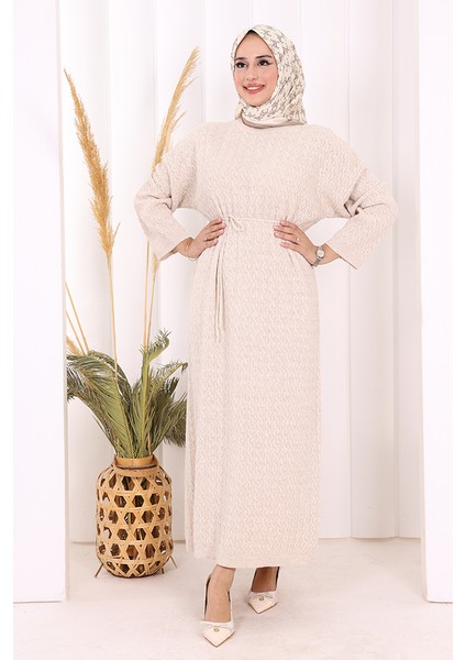 Örgülü Desenli Triko Elbise 18341 Taş fırsatları