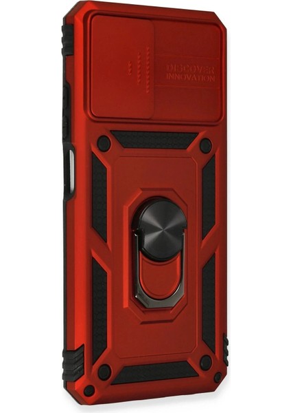 Xiaomi Redmi Note 10 Kılıf Pars Lens Yüzüklü Silikon - Kırmızı fiyatları