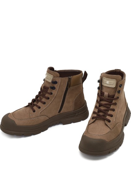Erkek Vizon Bağcıklı Fermuarlı Nubuk Deri Casual Bot 25WFD6426V3 modelleri