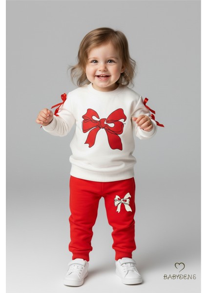 Fiyonklu Kız Bebek 2’li Eşofman Takımı Omuz Çıtçıtlı,yan Kurdele DETAYLI,%100PAMUK Mevsimlik Alt-Üst fırsatları