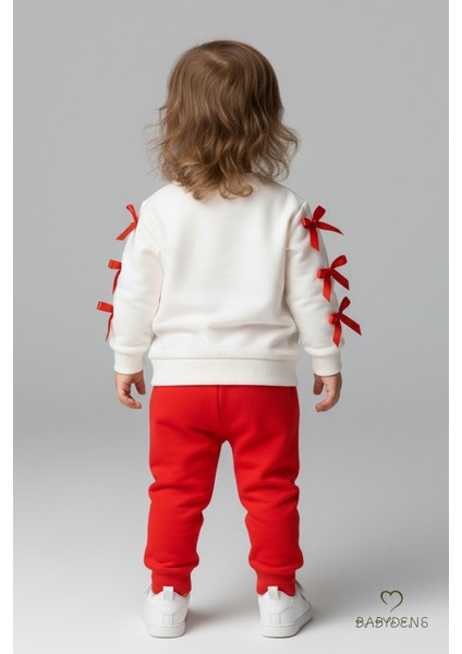 Fiyonklu Kız Bebek 2’li Eşofman Takımı Omuz Çıtçıtlı,yan Kurdele DETAYLI,%100PAMUK Mevsimlik Alt-Üst indirimleri