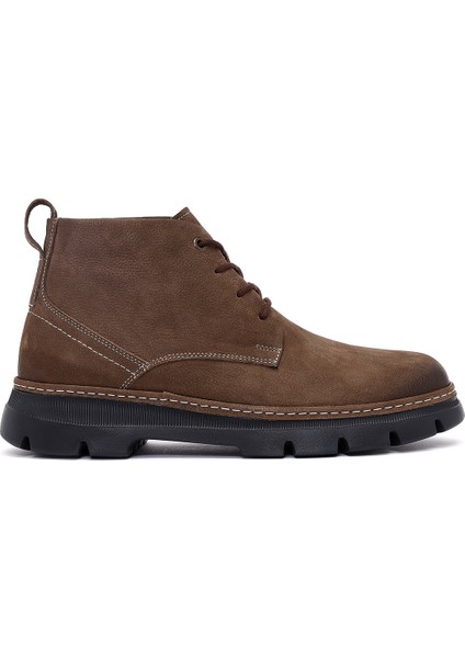 Erkek Kahverengi Bağcıklı Nubuk Deri Casual Bot 25WFD7515V3