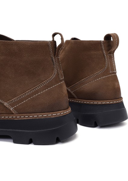 Erkek Kahverengi Bağcıklı Nubuk Deri Casual Bot 25WFD7515V3