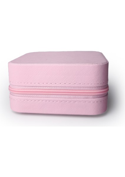 Çift Gözlü Seyahat Tipi Takı Kutusu Pembe fırsatları