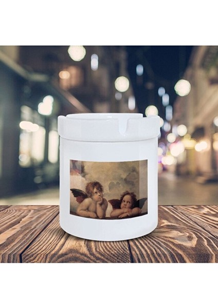 The Sistine Madonna Küllük Raphael Baskılı Kül Tablası