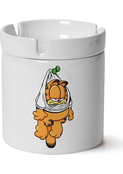 Garfield Baskılı Porselen Küllük Makinede Yıkanabilir