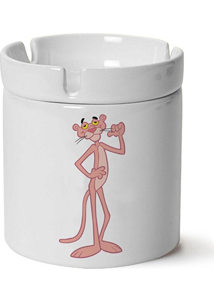 Pink Panther Baskılı Porselen Küllük Makinede Yıkanabilir