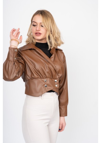 Chromeedge Asymmetric Leather Blouse – 7759 fırsatları