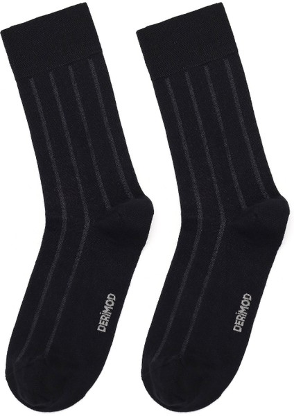 Erkek Siyah Bambu Uzun Çorap 000A2C35136F