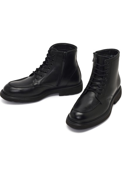 Erkek Siyah Bağcıklı Fermuarlı Deri Casual Bot 25WFD8201FT modelleri