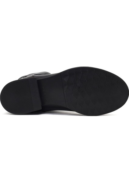 Kadın Siyah Fermuarlı Tokalı Deri Bot 25WFD413718 indirimleri