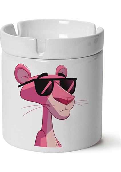 Pink Panther Baskılı Porselen Küllük Makinede Yıkanabilir
