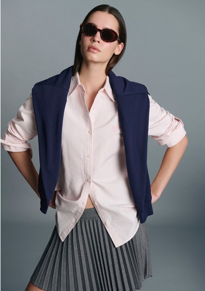 Pembe Çizgili Gömlek 1211420-91459