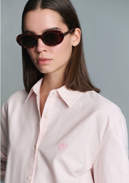 Pembe Çizgili Gömlek 1211420-91459