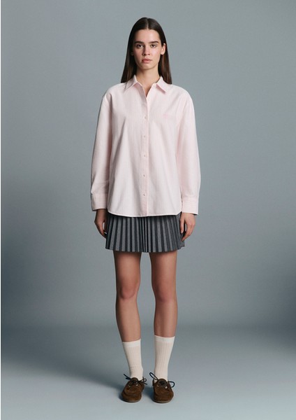 Pembe Çizgili Gömlek 1211420-91459