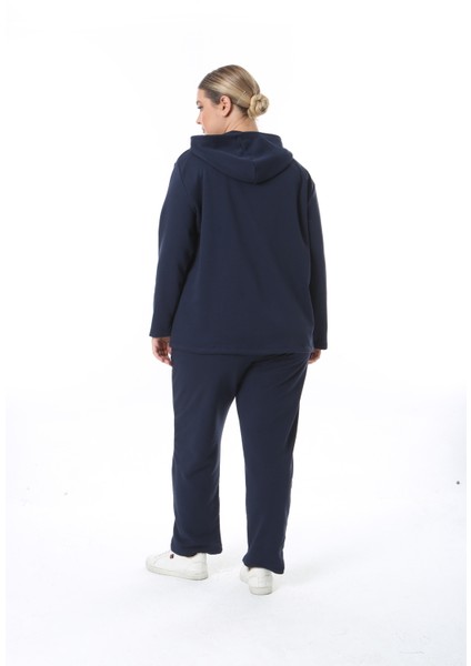 Kadın Büyük Beden Kışlık Viskon Lacivert Alt Üst Takım fiyatları
