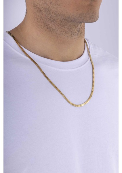 Gurmet Model Aralıksız Altın Kaplama Erkek Çelik Zincir modelleri