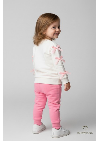 Fiyonklu Kız Bebek 2’li Eşofman Takımı Omuz Çıtçıtlı,yan Kurdele DETAYLI,%100PAMUK Mevsimlik Alt-Üst fırsatları